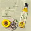 AADISATTVA ORGANICS Pure Natural Wood Pressed Sunflower Oil, Unrefined, Cold Extracted, Sweet Aroma, Immunity Booster for Healthy Cooking & Wellness