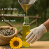 AADISATTVA ORGANICS Pure Natural Wood Pressed Sunflower Oil, Unrefined, Cold Extracted, Sweet Aroma, Immunity Booster for Healthy Cooking & Wellness