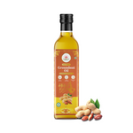 AADISATTVA ORGANICS Wood Pressed Groundnut Oil | Cold Pressed, Unrefined, Chemical Free, Kachi Ghani Peanut Oil | Rich Aroma & High Smoke Point | Rich in Vitamin E | Heart Healthy Cooking Oil |1L