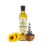 AADISATTVA ORGANICS Pure Natural Wood Pressed Sunflower Oil, Unrefined, Cold Extracted, Sweet Aroma, Immunity Booster for Healthy Cooking & Wellness